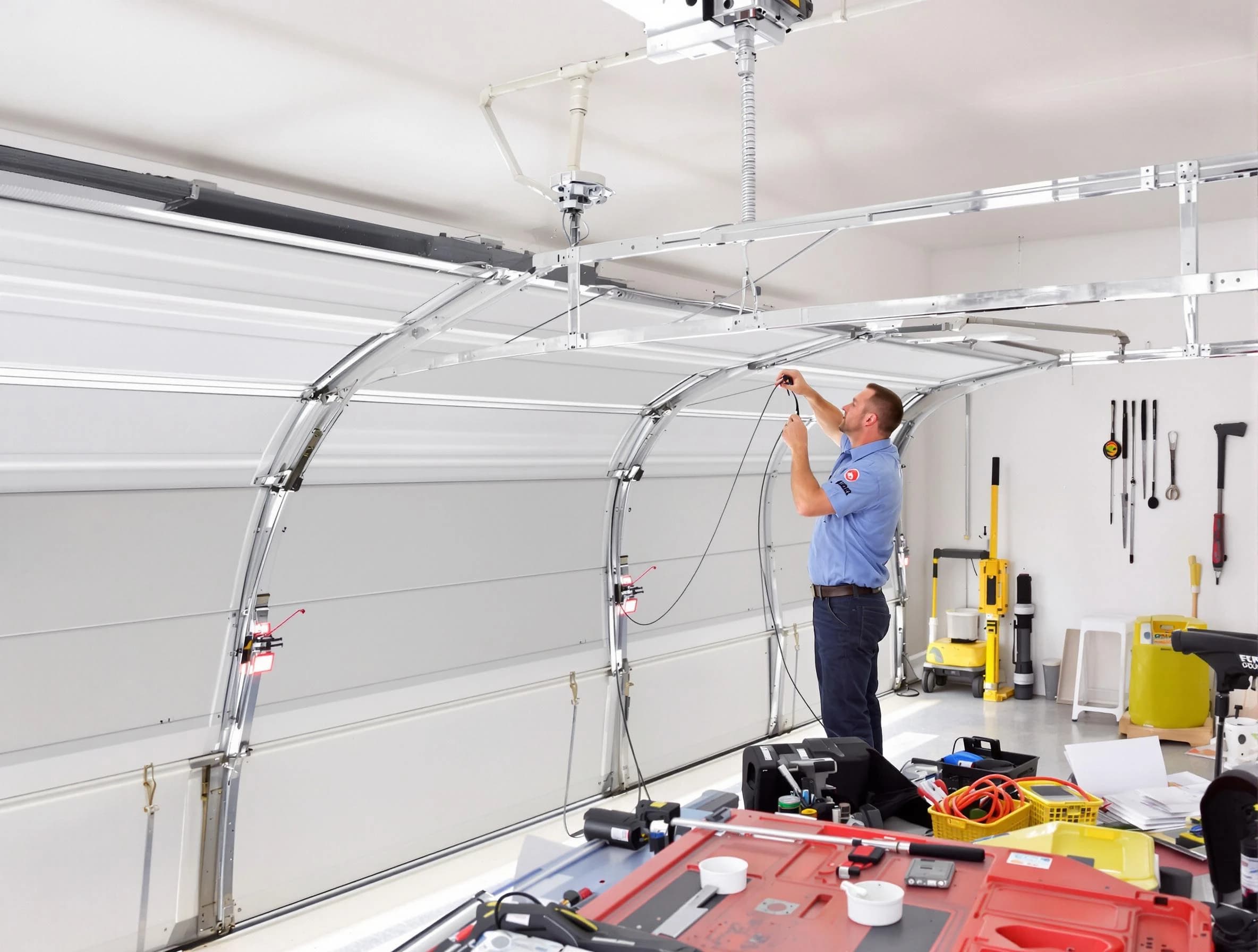 Garage door cable repair service by Stone Mountain Garage Door Repair in Stone Mountain