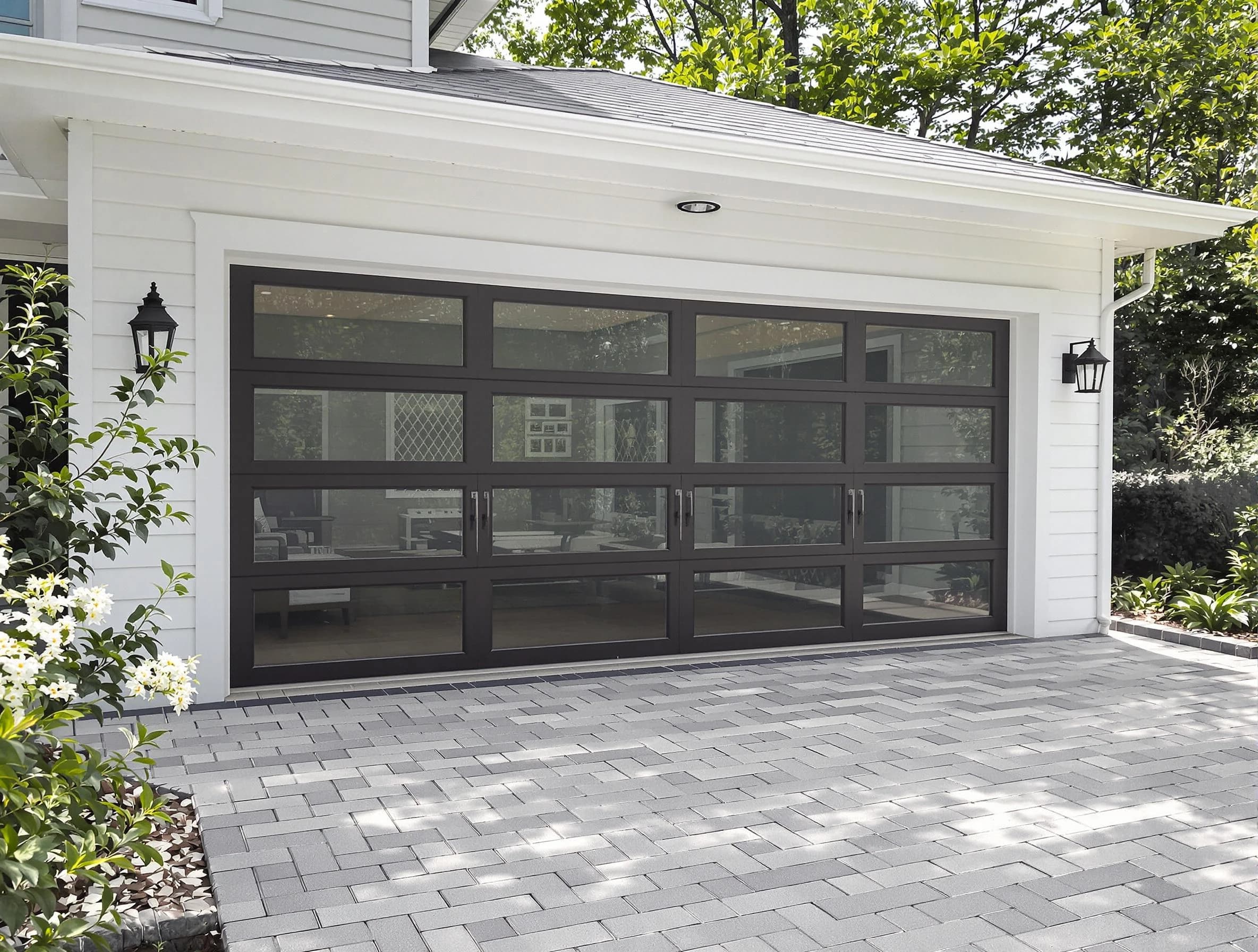 Stone Mountain Garage Door Repair design specialist presenting custom garage door options to Stone Mountain homeowner