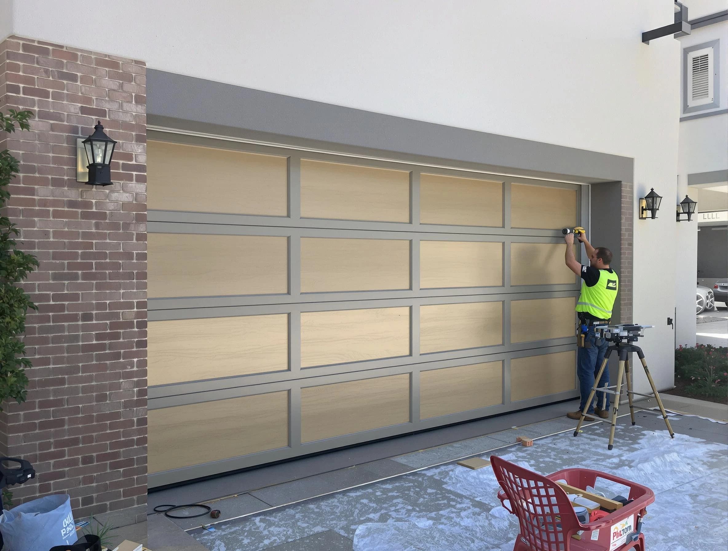 Garage door replacement service by Stone Mountain Garage Door Repair in Stone Mountain