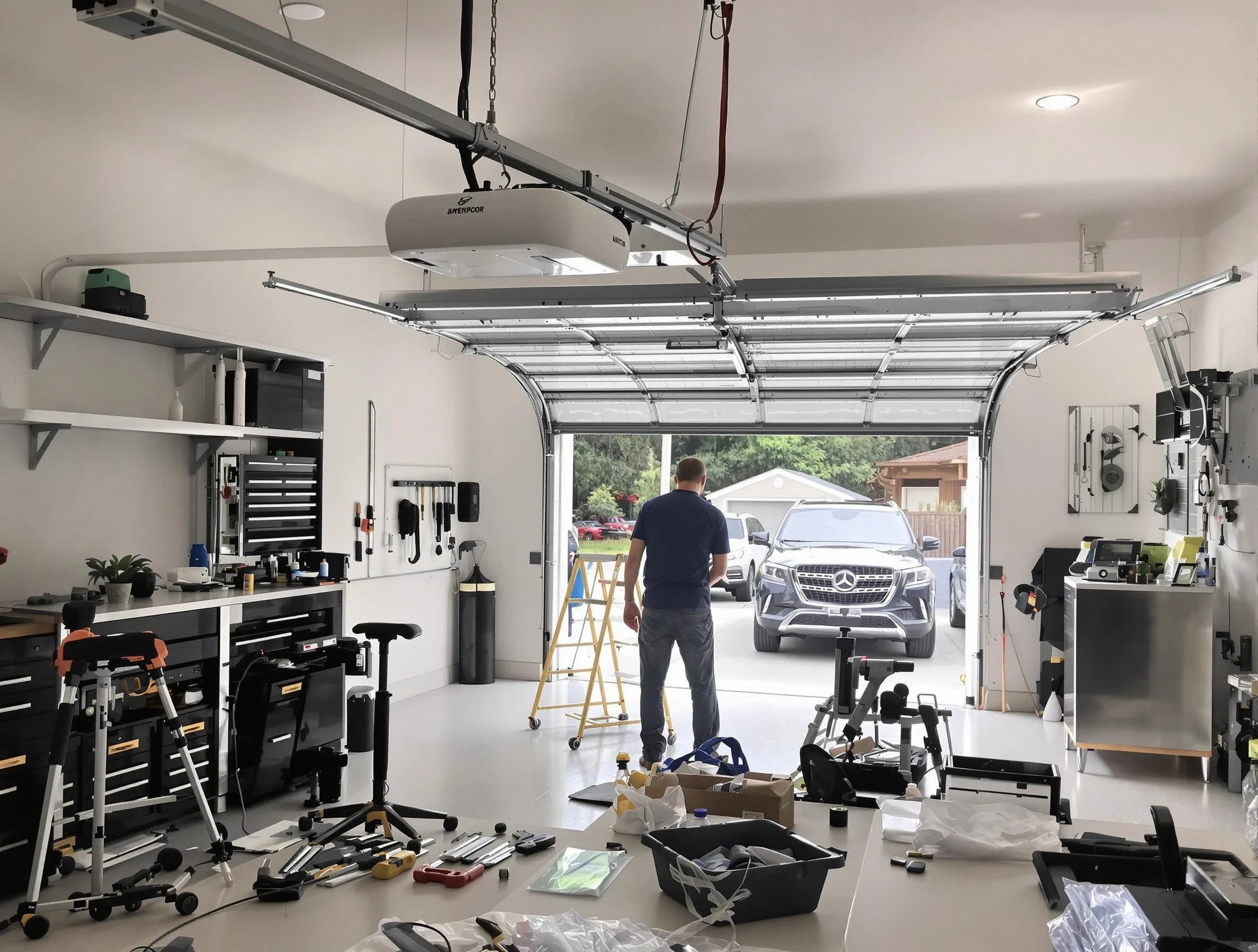 Garage door opener installation by Stone Mountain Garage Door Repair in Stone Mountain