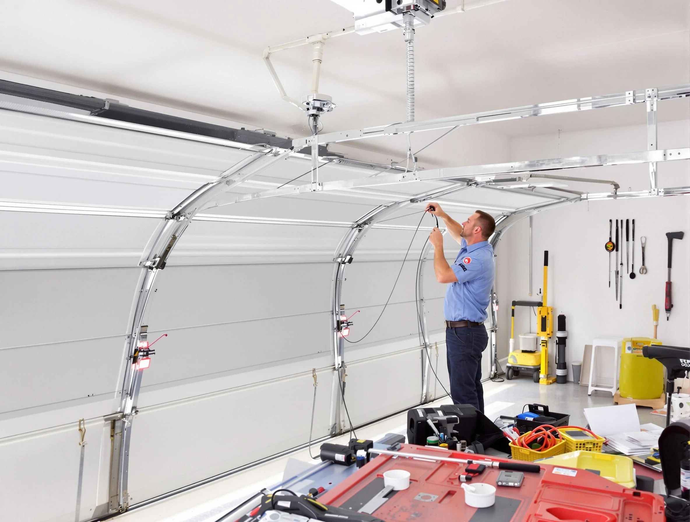 Garage door cable repair service by Stone Mountain Garage Door Repair in Stone Mountain
