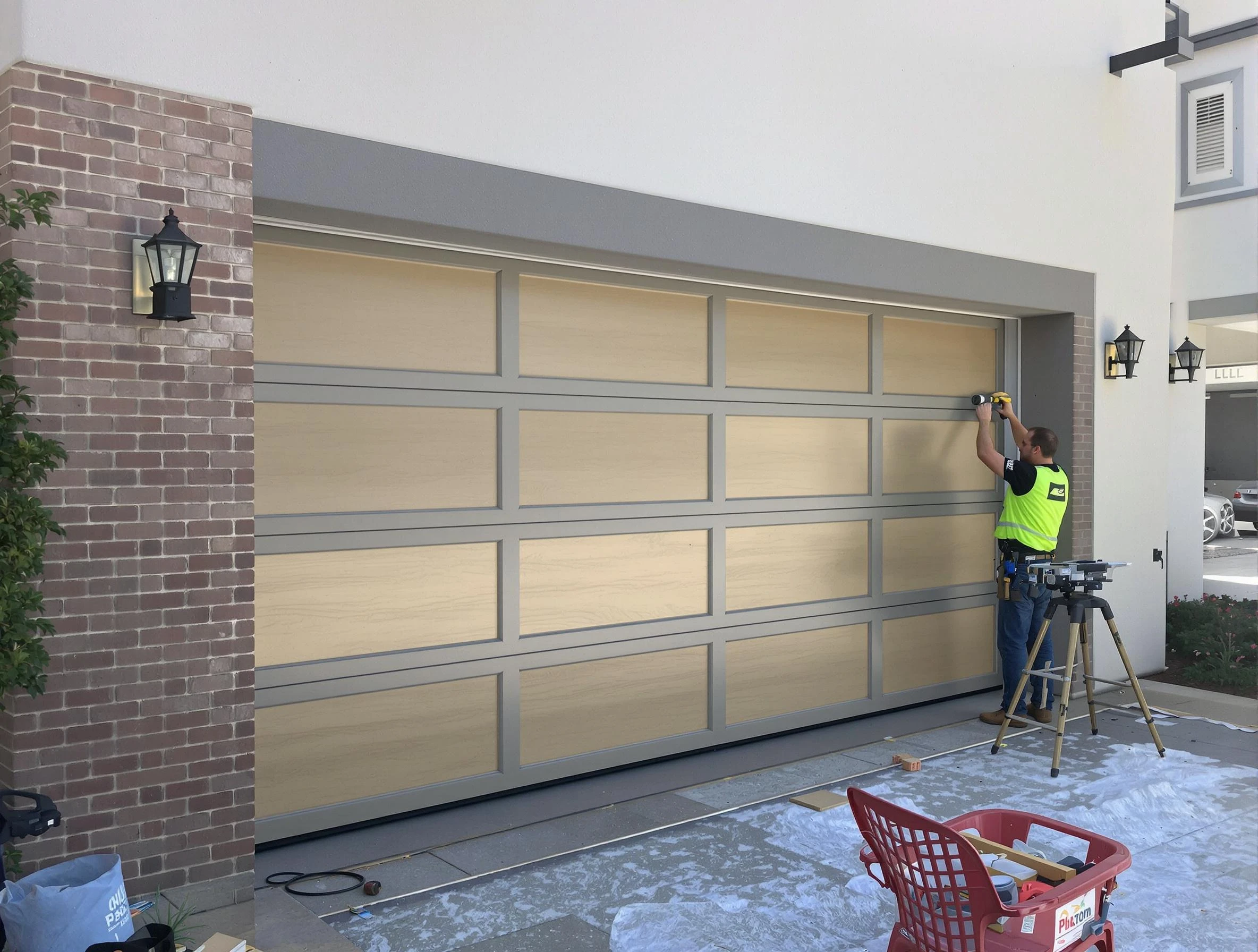 Garage door replacement service by Stone Mountain Garage Door Repair in Stone Mountain