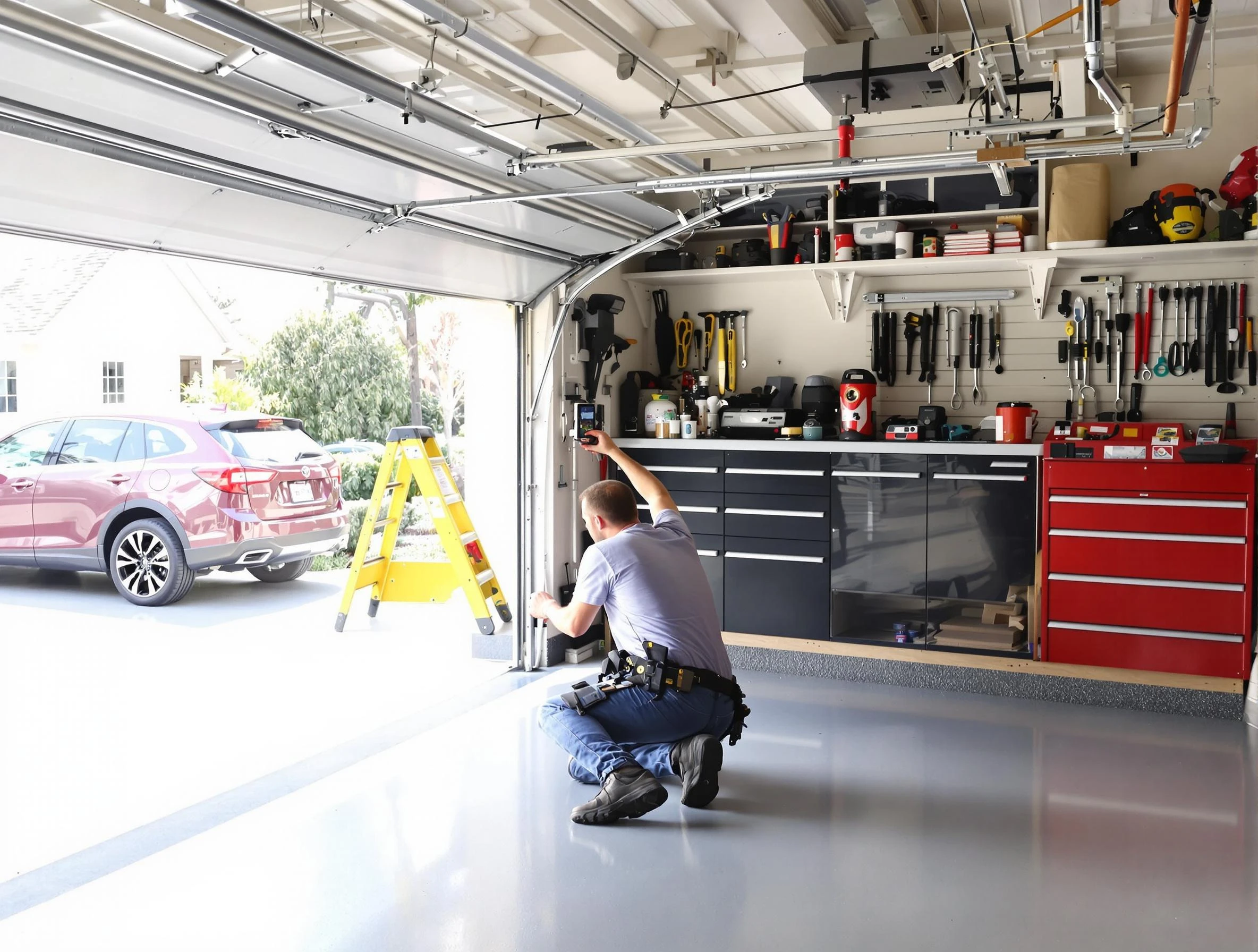 Local garage door repair service by Stone Mountain Garage Door Repair in Stone Mountain